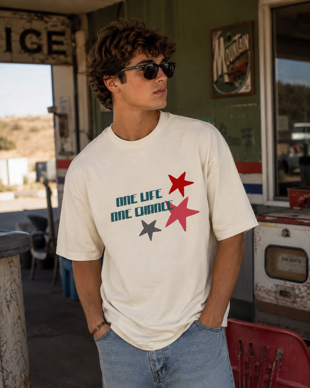 One life Men's Oversized T Shirt
