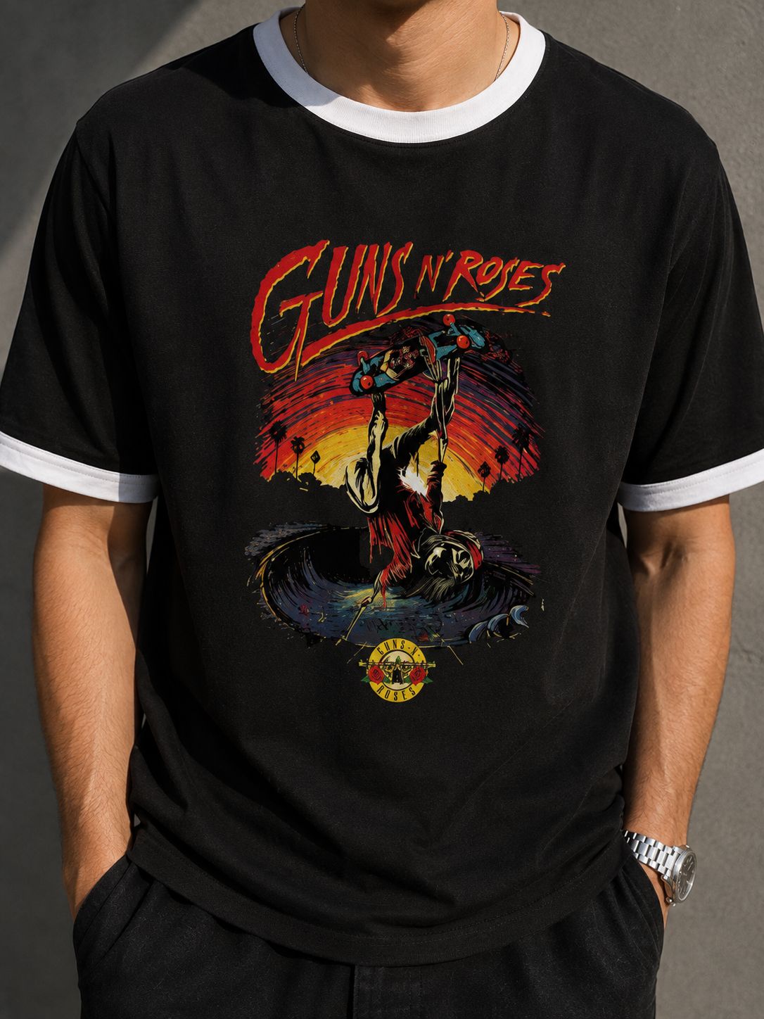 Gun’s and Roses Men's Ringer T Shirt