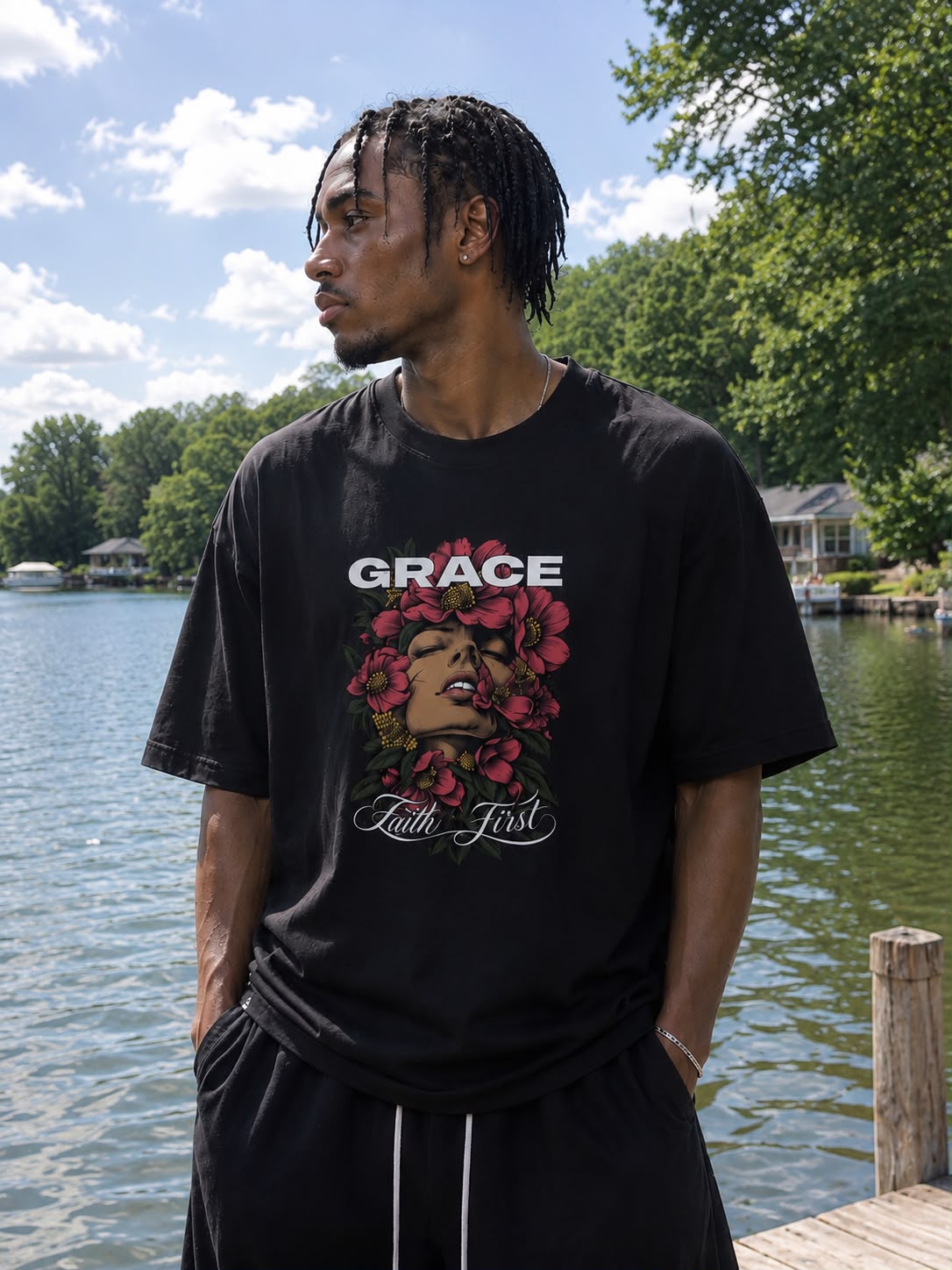 Grace Men's Oversized T Shirt