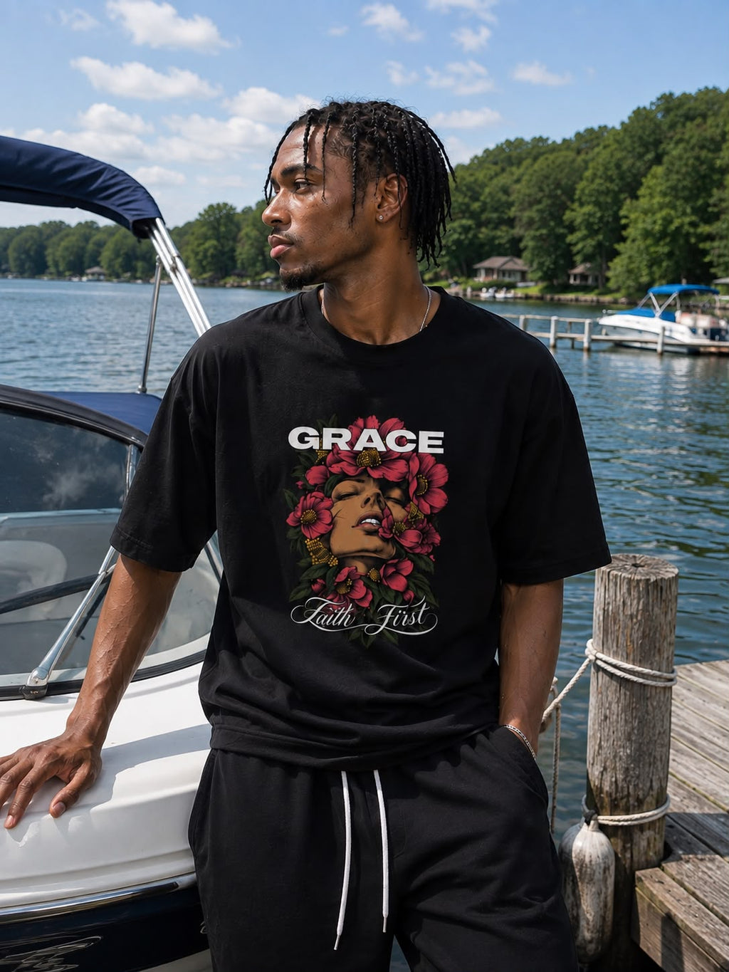 Grace Men's Oversized T Shirt
